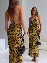Celena Maxi Dress Leopard
