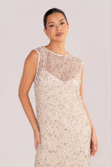 Athena Sequin Mesh Maxi Dress