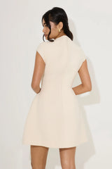 Tweed Cap Sleeve Mini Dress