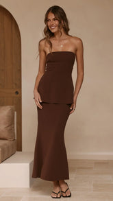 Aaliyah Maxi Dress - Chocolate
