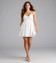 Sweetest Thing Strappy Back Halter Babydoll Dress