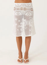 Yanna Midi Skirt White