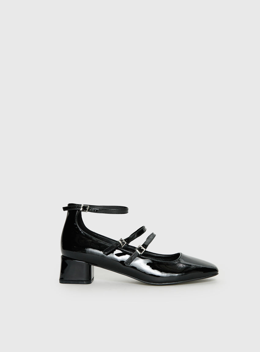 Berta Heels Black Patent