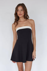 Natalya Contrast Babydoll Mini Dress