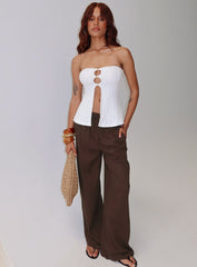 Lost Souls Strapless Cut Out Top White