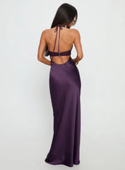 Odyssa Halter Maxi Dress Purple