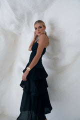 Evelyn One Shoulder Tiered Maxi Dress