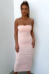 Zena Full Length Dress - Peach