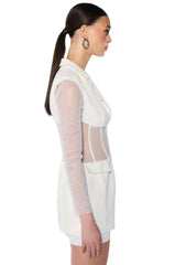 Beibs In The Trap Corset Blazer Dress With Rhinestone Sleeves