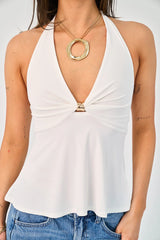 Downtown Top In White