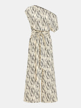 Abstract Dot Print One-Shoulder Jumpsuit