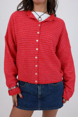Phoebe Cardigan In Cherry