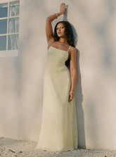 South Of France Maxi Dress Yellow Petite