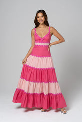 Darla Pink Ric Rac Maxi Dress