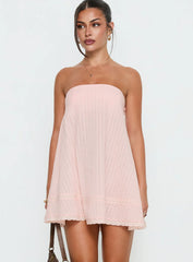 Gypsea Strapless Swing Mini Dress Light Pink
