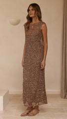Matisse Sequins Maxi Dress - Bronze