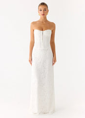 Already Know Lace Maxi Dress - White