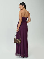 Barbarella Strapless Maxi Dress Purple