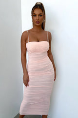 Zena Full Length Dress - Peach
