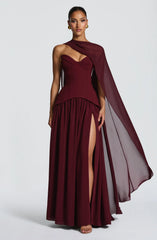 Vietta Maxi Dress - Cherry Lacquer