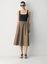 Revive Poplin Dress Limited Edition — Folio Brown/Black