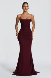 Zaria Gown - Cherry Lacquer