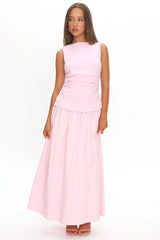 Keeeva Boatneck Maxi Dress Pink