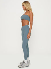 Dellah Ruched Back Leggings Blue
