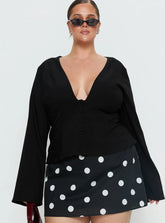Serefina Long Sleeve Top Black Curve