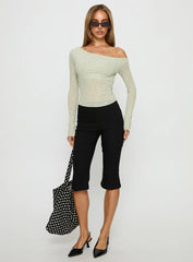 Synergies Long Sleeve Top Sage / White Stripe