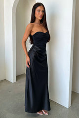 Amery Strapless Maxi Dress - Black