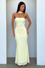 Taylor Open Back Maxi Dress - Yellow