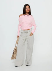 Party Hour Off Shoulder Top Pink