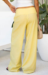 Alamara Yellow Floral Detail Wide Leg Pants Pre Order