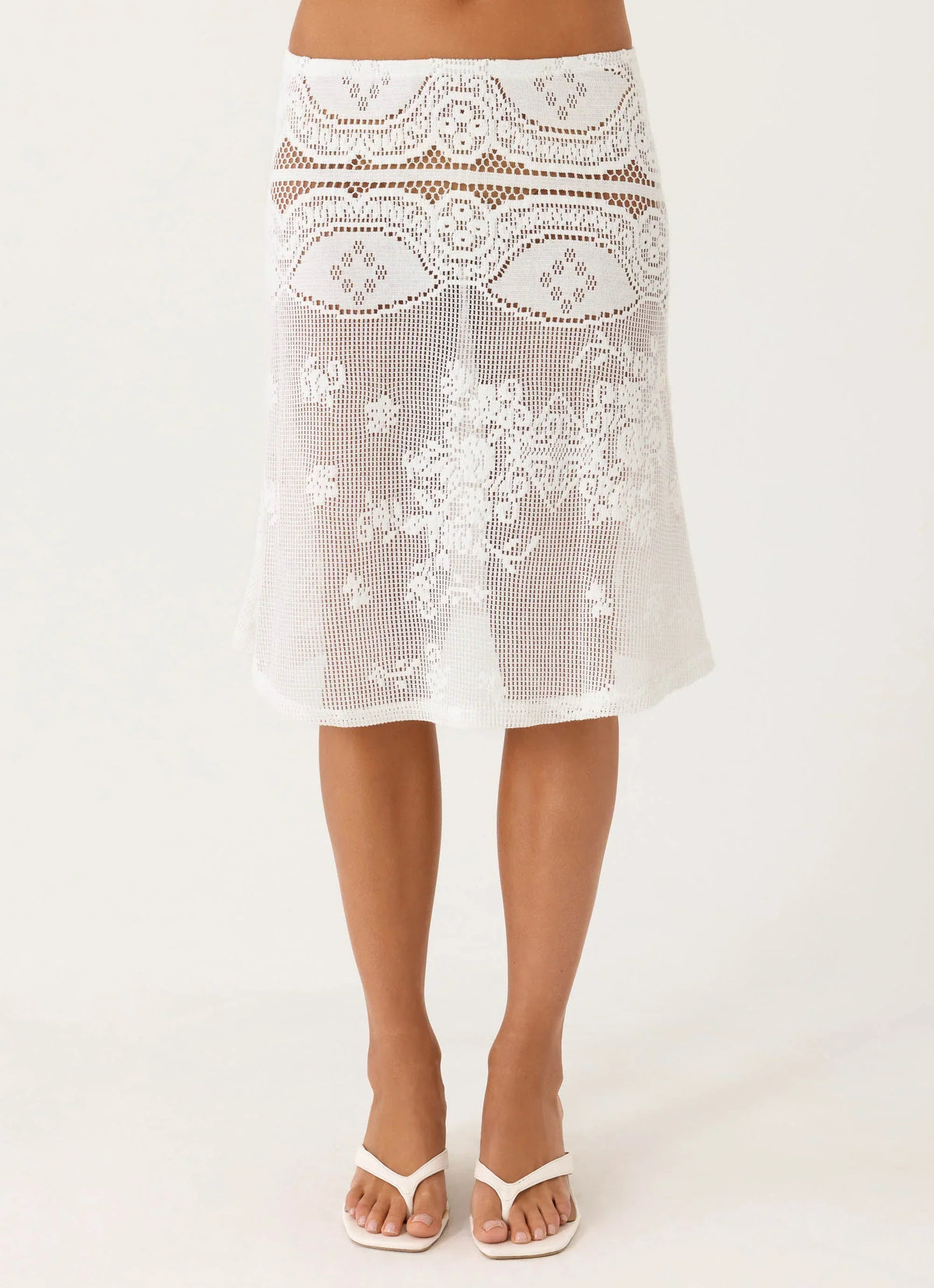Yanna Midi Skirt White