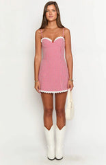 Cutie Pie Red Gingham Mini Dress