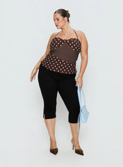 Baseline Rib Capri Pants Black Curve