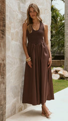 Amira Maxi Dress - Chocolate