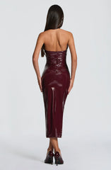 Violette Midi Dress - Cherry Lacquer