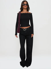 Everlong Mid Rise Straight Leg Jeans Mid Black Wash