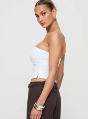 Aurorah Strapless Top White