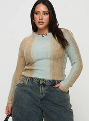 Cardenas Long Sleeve Top Green Curve