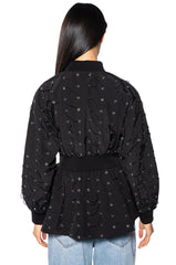 Eye Knew It Cinched Bomber Jacket