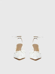Nilah Pointed Toe Heels White