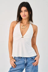 Downtown Top In White