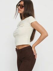 In The West Horse Baby Tee Cream