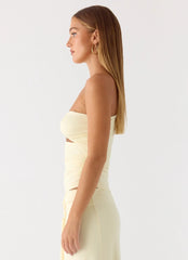 Ravi One Shoulder Top Yellow
