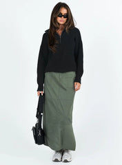 Ferry Zip Front Sweater Black
