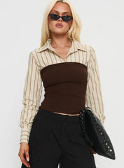 Dawnette Layered Long Sleeve Top Multi
