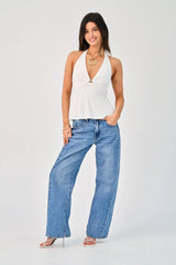 Downtown Top In White